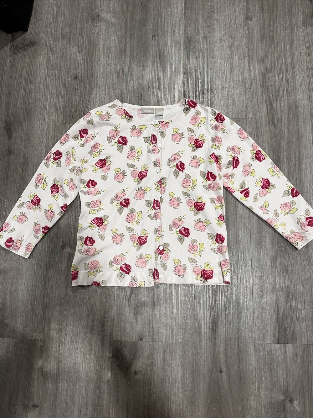 VTG Floral Rose Cottagecore Grandma Chic Cardigan | Womens Small
